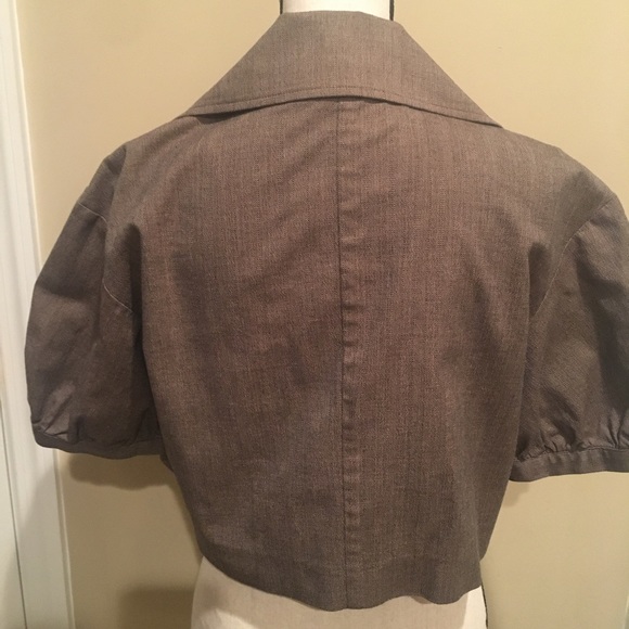 Sandy Brown Crop Blazer - Picture 2 of 5